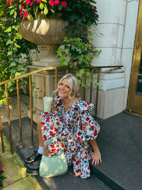 Dream Girl Dress // Red Floral